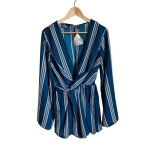 Angie Boho Blouse Flowy Sleeves Womens Large NWT